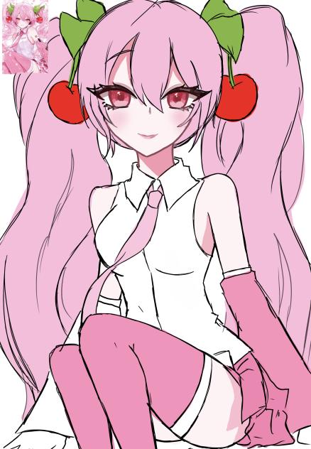 Sakura Miku progress 2 - ibisPaint