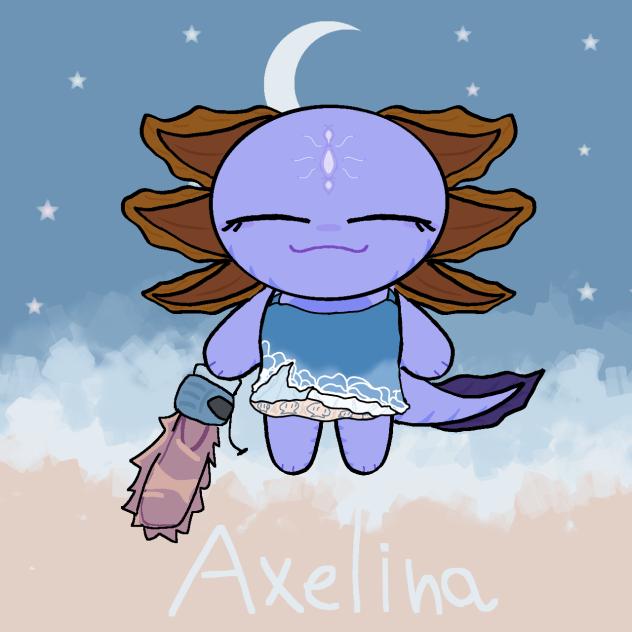 Axelina the blue axolotl
