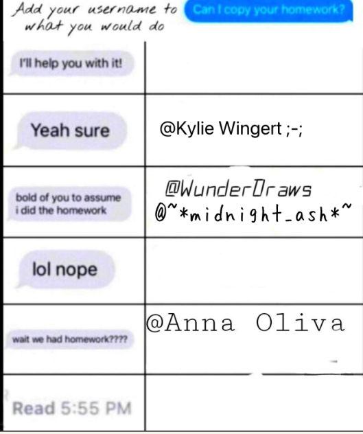 Can I copy your homework Collab