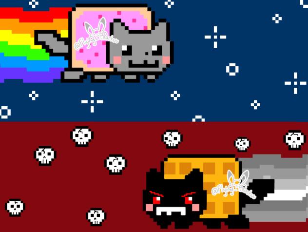 Nyan Cat & Tac Nayn 🐈‍⬛🌈