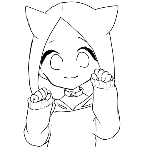 猫耳パーカー