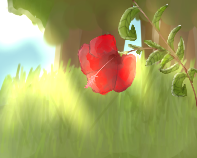 Red flower (only second time) - ibisPaint