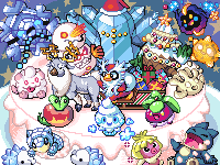 【ドット絵】ポケモンクリスマス2021【Pokemon pixelart 】