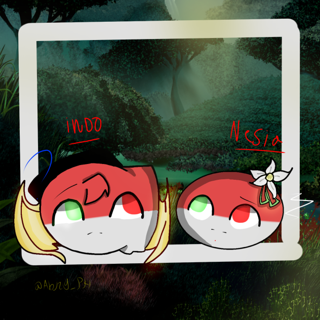 Country balls Indo and Nesia