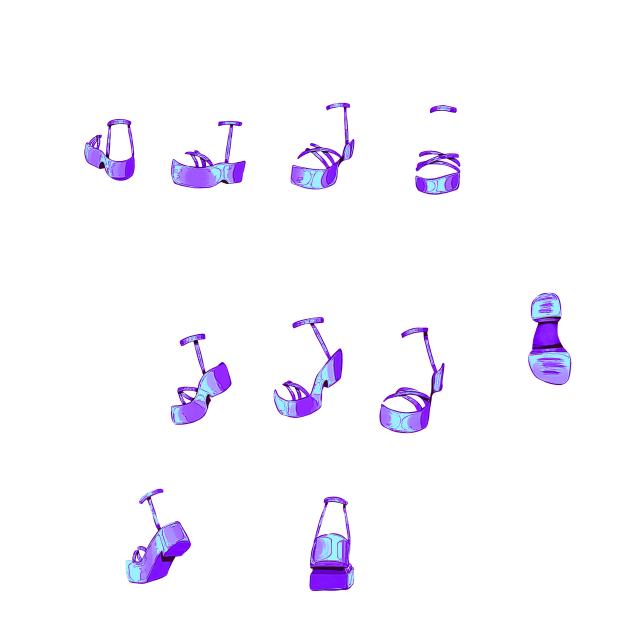 Purple Y2K Platform sandals2