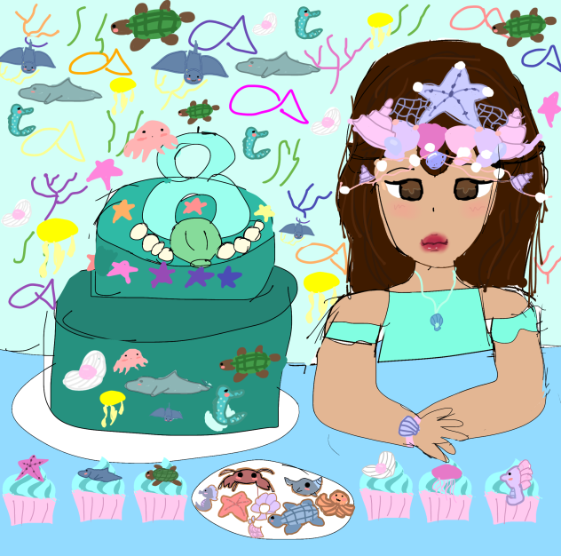 My Bdayyy 🩵🩷🧜‍♀️🐚🎂🧁