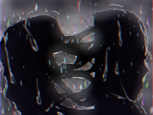 Silhouette of a split head strings - ibisPaint