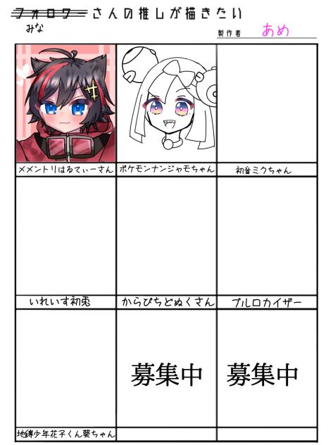 みなさんの推しが描きたい進捗報告