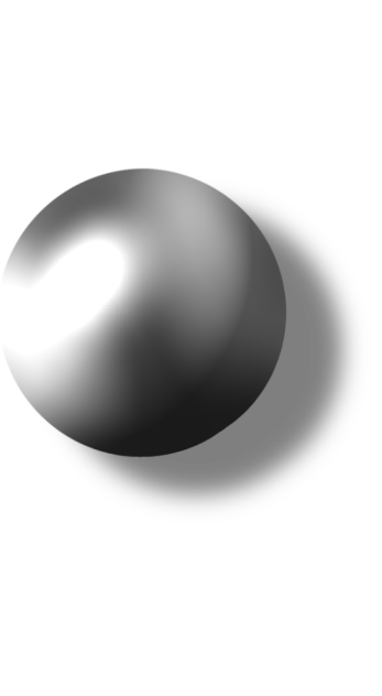 metalic silver ball