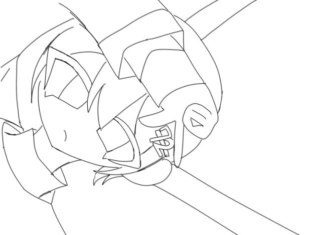 最酊。　線画