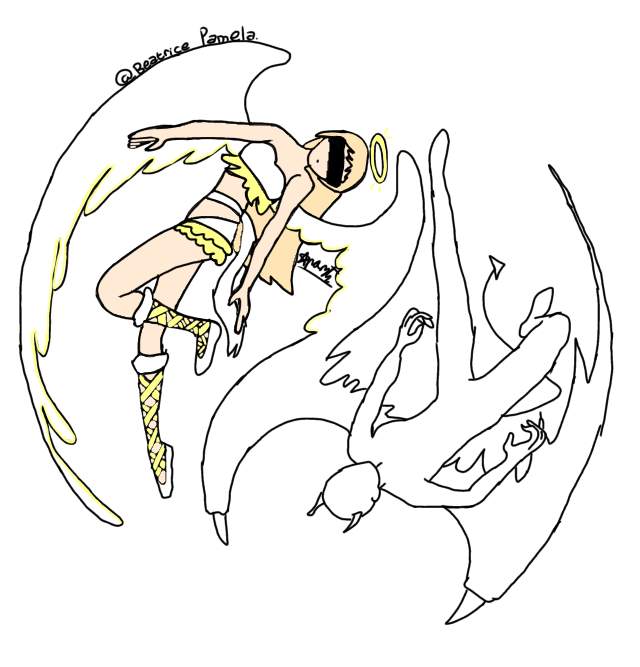 Angel VS devil colab! - ibisPaint