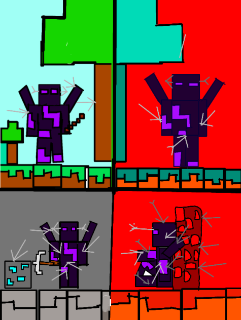 minecraft when being hit by a arrow🏹