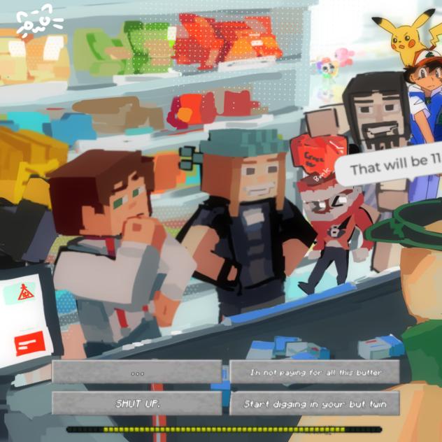 Minecraft story mode shopping
