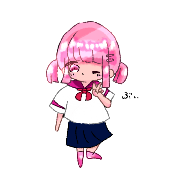 もぐさんの線画塗らせていただきました♪