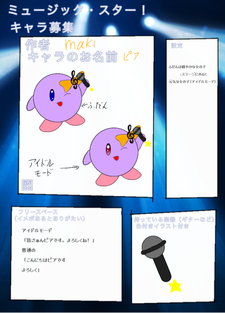 ミュージック・スター！のキャラ募