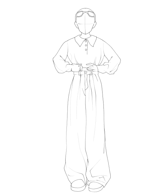Pose 03 (Top and long pant)