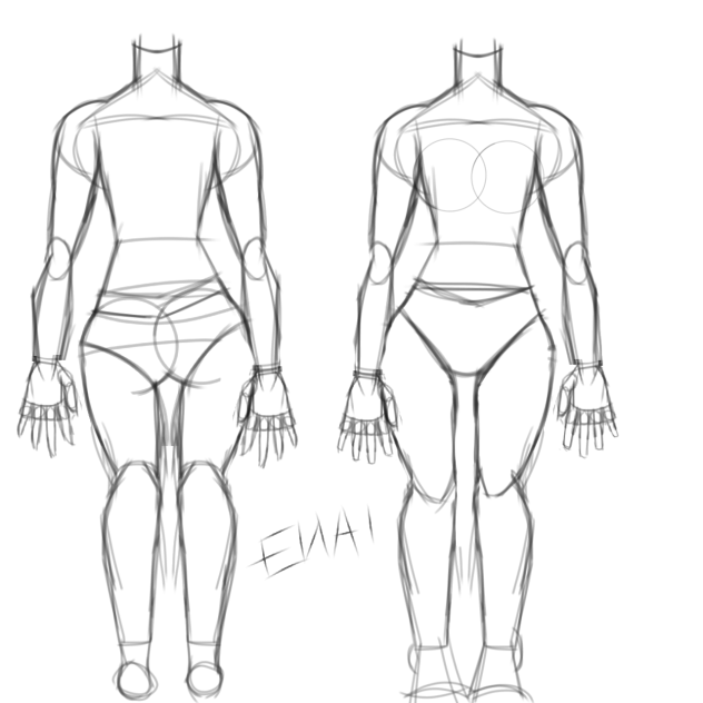 29 Boceto cuerpo femenino