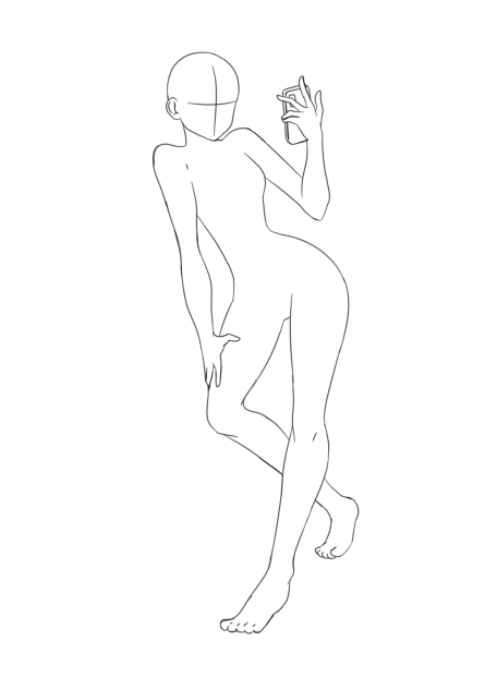 The pose of a posing woman