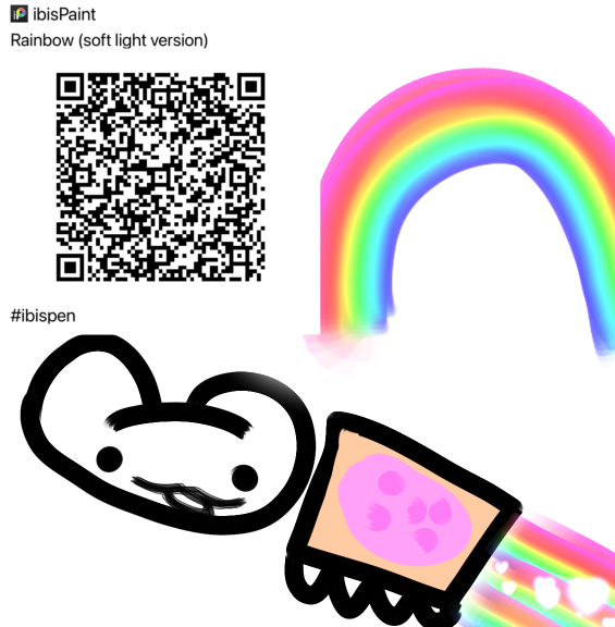 Soft light rainbow brush