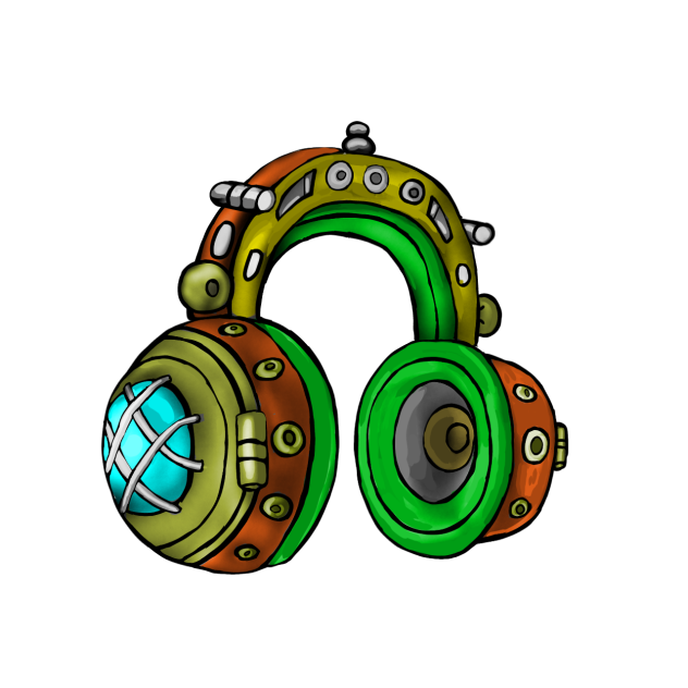 スチームパンク風ヘッドフォン