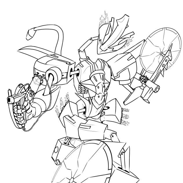 Power Tool Dragoness V2 (Lineart)