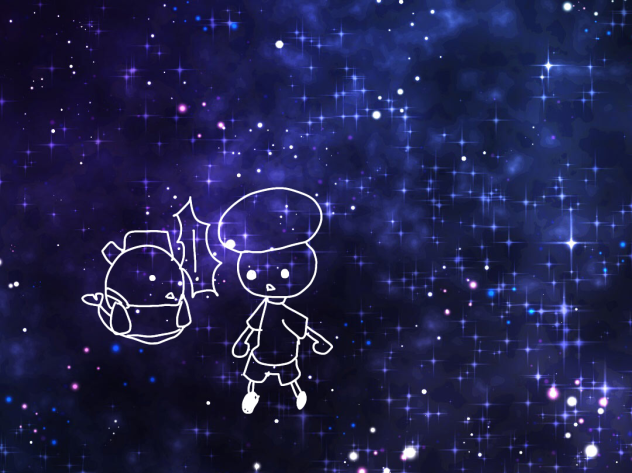 しゃけも宇宙に飛ばされた