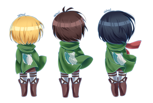 EMA Armin Eren Mikasa AOT