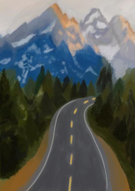 forest and mountains 🏔️