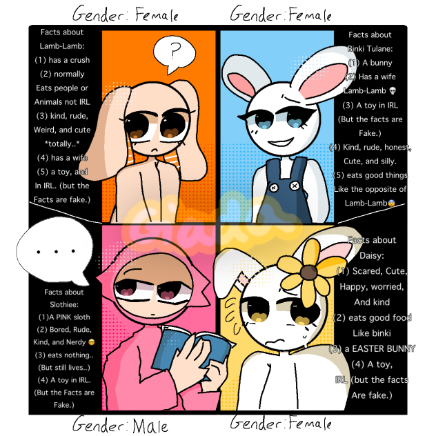 ✨Characters I might at to Fanart #1✨