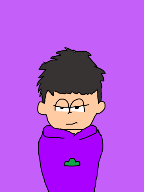 見上げる一松