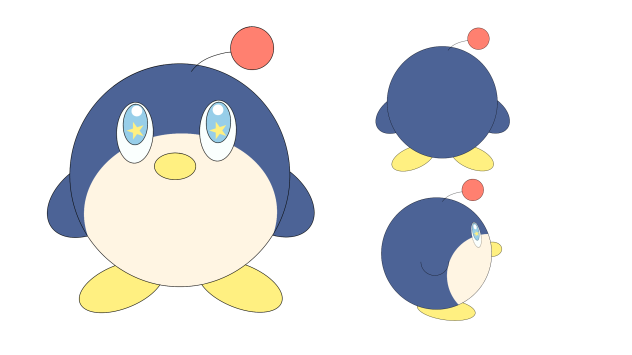マスコット　3面絵