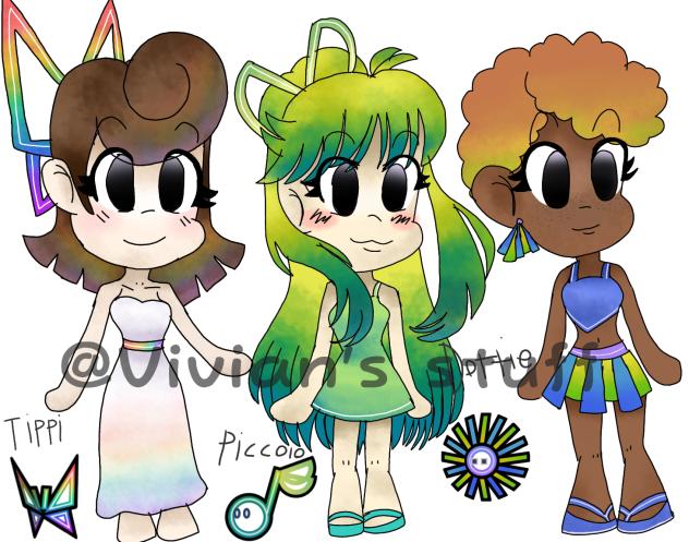 Tippi, Piccolo, and Dottie