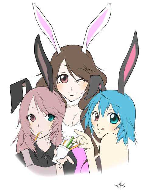 ウサコ と、うさりあ と、うさ美 です☆