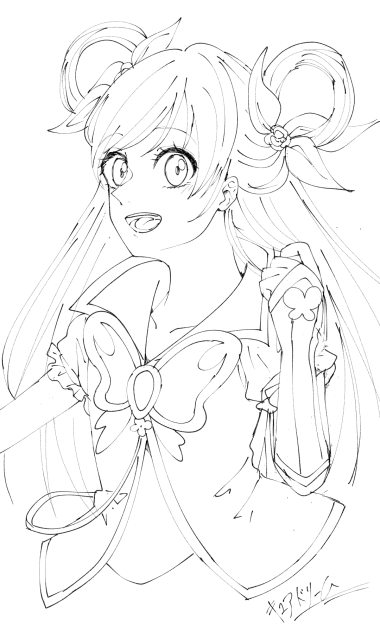 キュアドリーム　線画