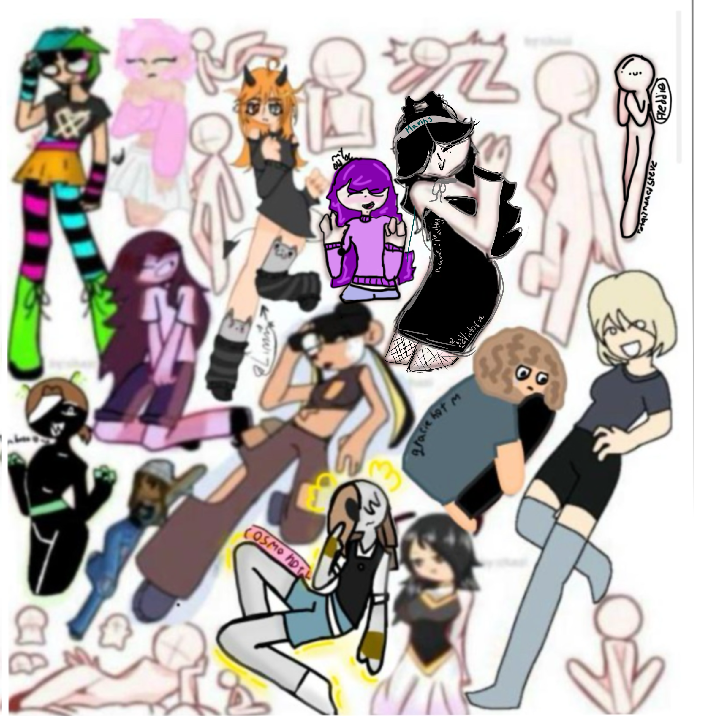 OC is Emo girl Marthy collab ur first OC - ibisPaint