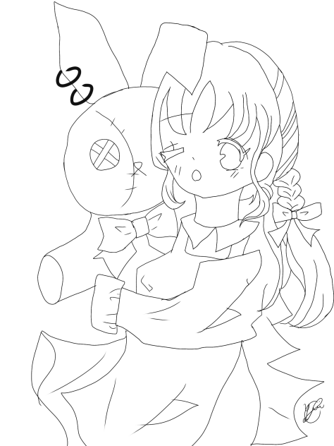 うさぎさん！！　　　　線画