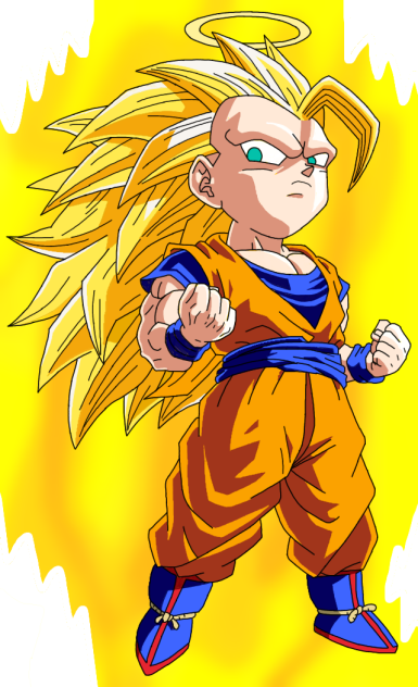 Tiny Super Saiyan 3 Goku