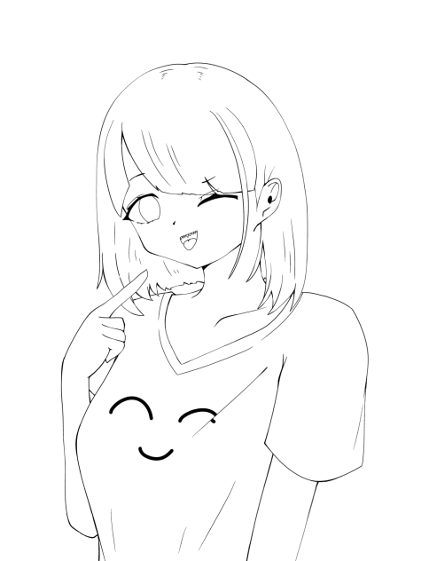 ズボラ子線画
