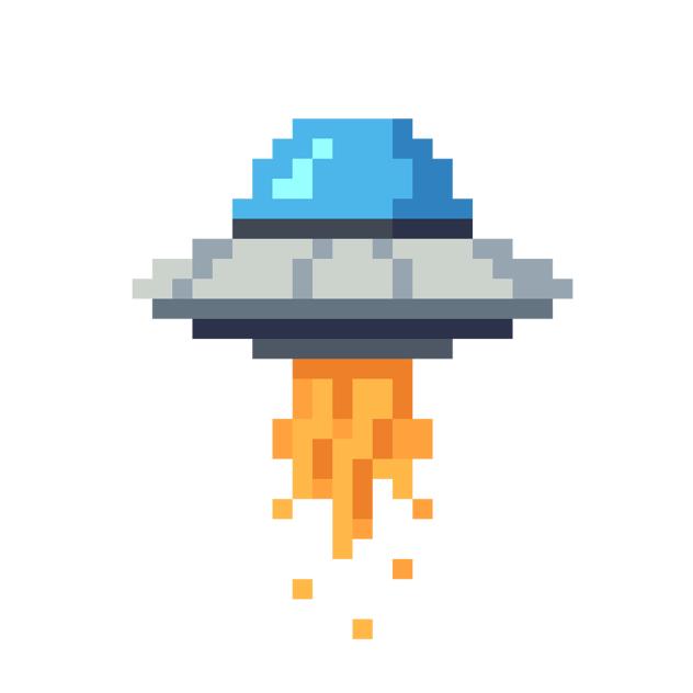 Flying saucer (pixel)