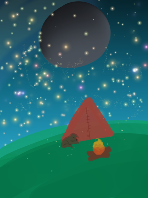 Nighttime camping