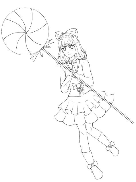 Caramelia at your place!! (lineart)
