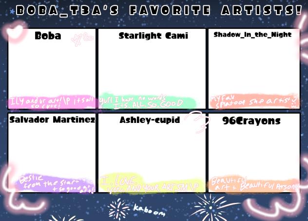 Fav artists!!
