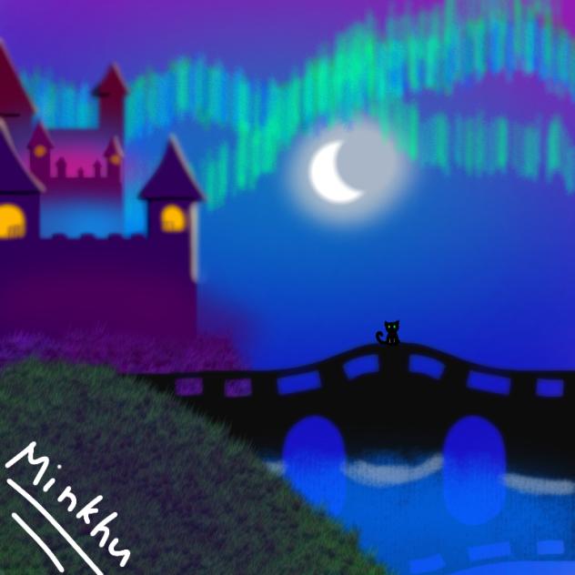 night in a fantasy world