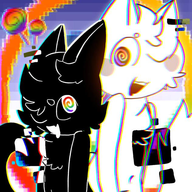 Nyen and Nyon the twin flame cats