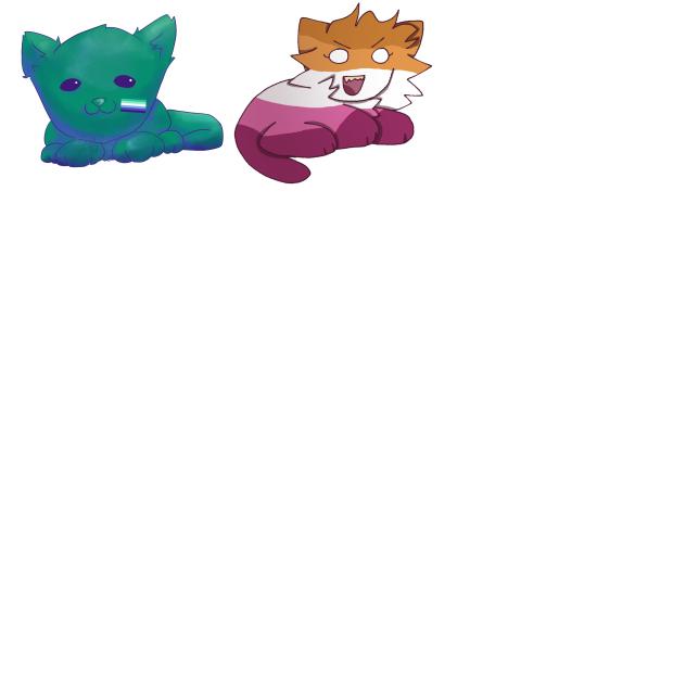 cat pride collab - lesbian