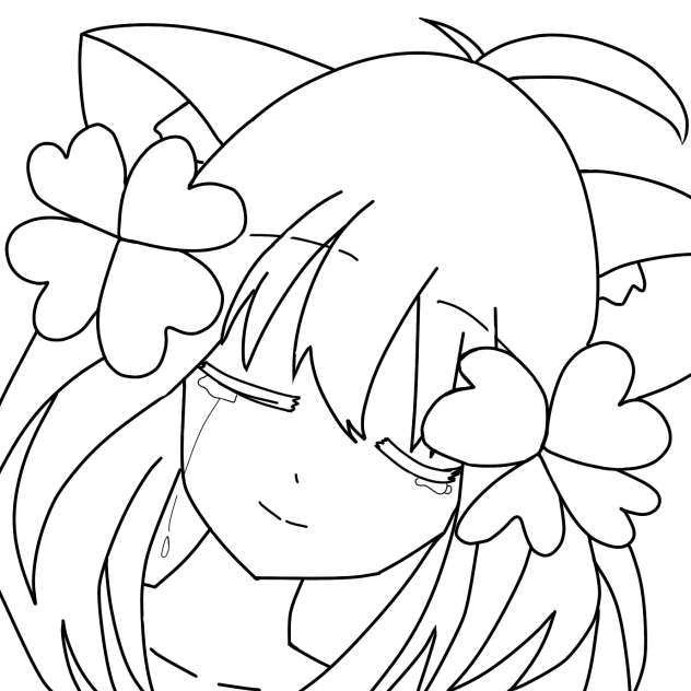 幸運を。（線画）