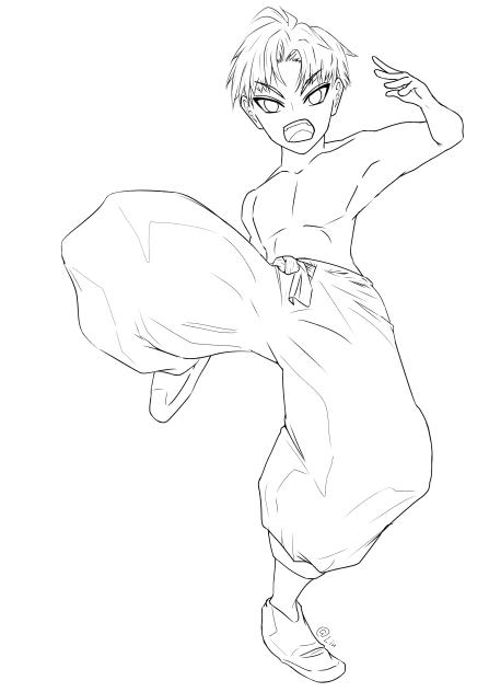Battle！（線画）