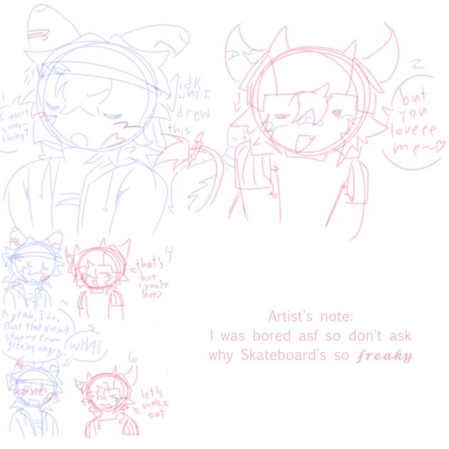 𝓯𝓻𝓮𝓪𝓴𝔂 skateshot doodles
