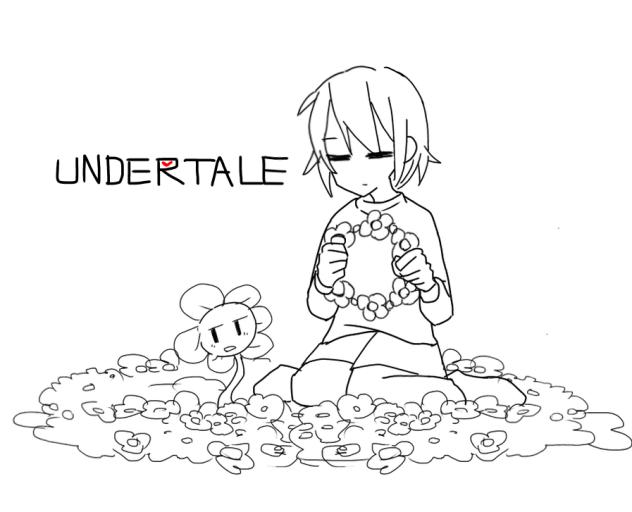 花かんむり　線画