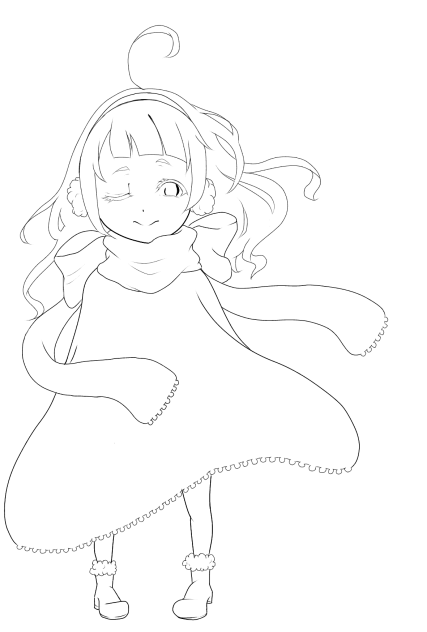 雪ん子　線画
